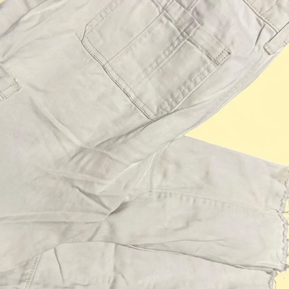 Hollister-co Women's Cream and White Trousers